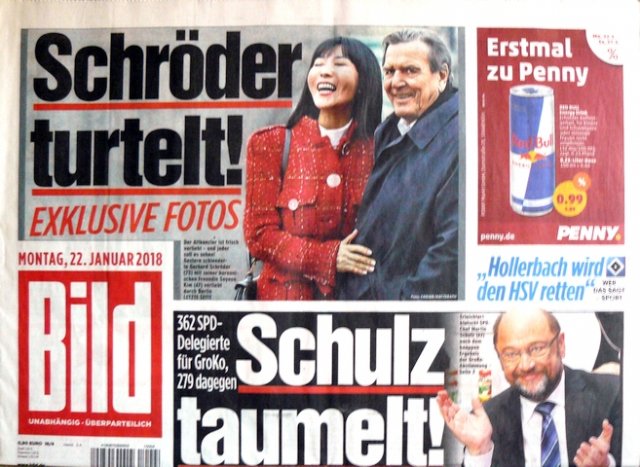 2018-01-22 Schröder turtelt, Schulz taumelt
